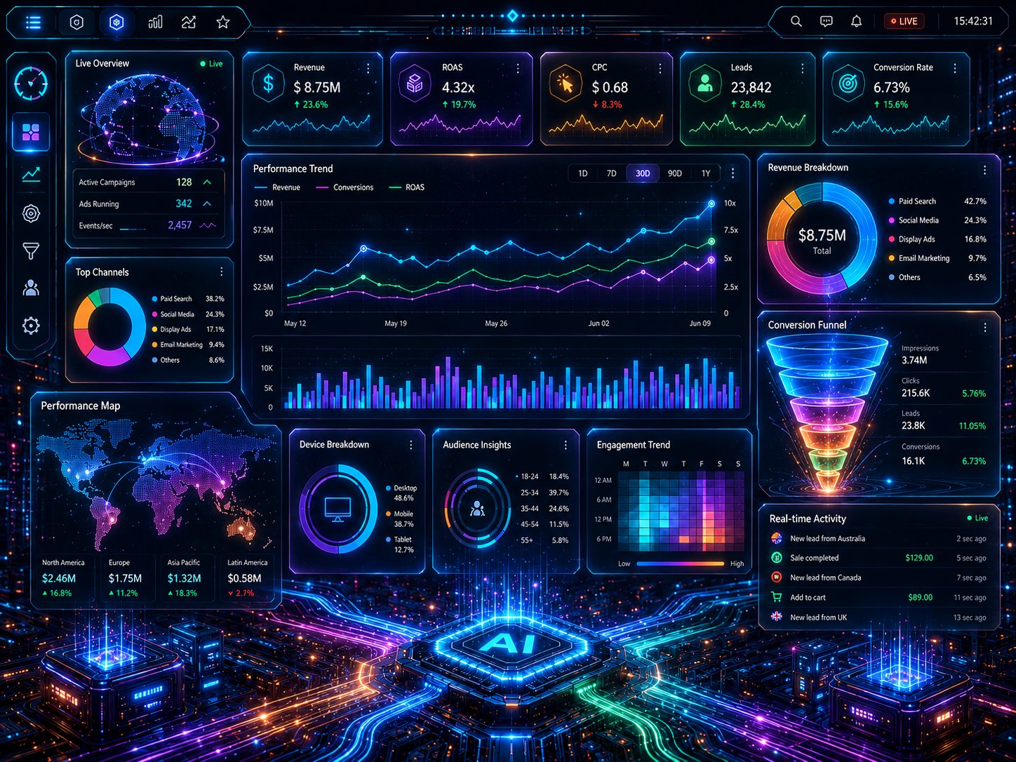 AI Reporting and Analytics Dashboard